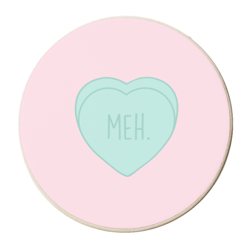 MEH, Love Heart - personalised beer coaster by Hollie Mills