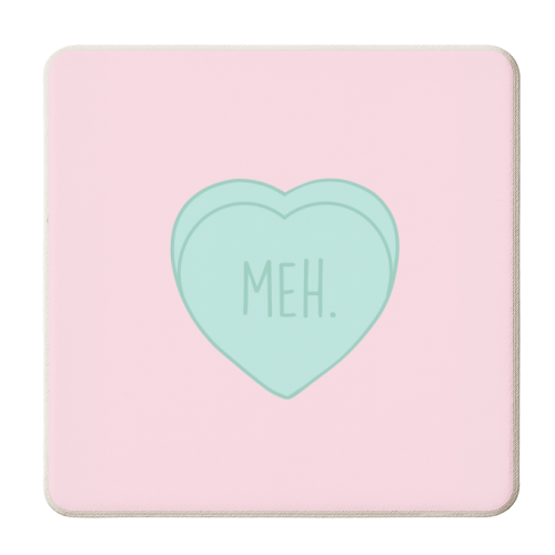 MEH, Love Heart - personalised beer coaster by Hollie Mills