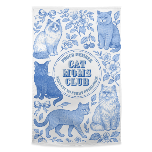 Member of the Cat Moms Club - funny tea towel by Lilly Rose