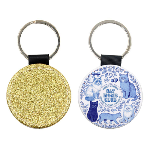 Member of the Cat Moms Club - keyring by Lilly Rose