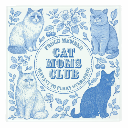 Member of the Cat Moms Club - personalised beer coaster by Lilly Rose