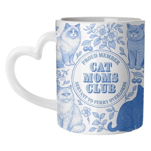 Member of the Cat Moms Club - unique mug by Lilly Rose