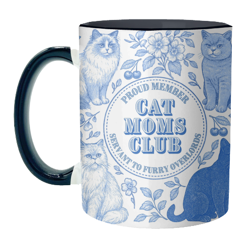 Member of the Cat Moms Club - unique mug by Lilly Rose