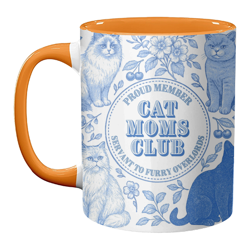 Member of the Cat Moms Club - unique mug by Lilly Rose