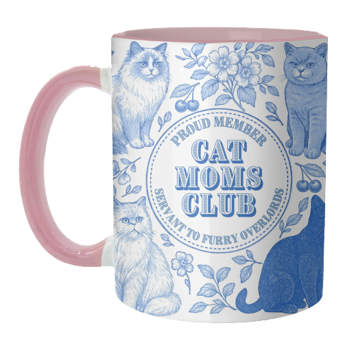 Member of the Cat Moms Club - unique mug by Lilly Rose