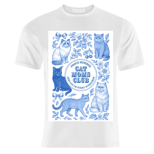 Member of the Cat Moms Club - unique t shirt by Lilly Rose