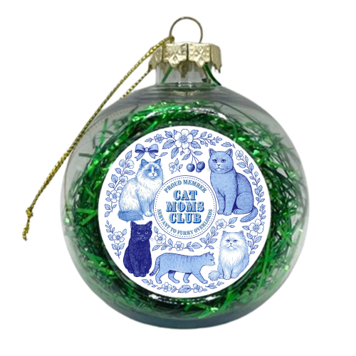 Member of the Cat Moms Club - xmas bauble by Lilly Rose