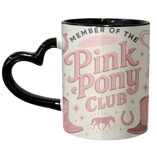 Member of the Pink Pony Club - unique mug by Vallely Studios