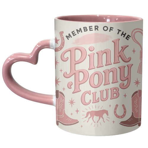 Member of the Pink Pony Club - unique mug by Vallely Studios