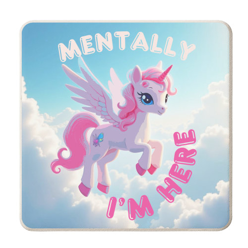 Mentally I'm Here - personalised beer coaster by Lilly Rose
