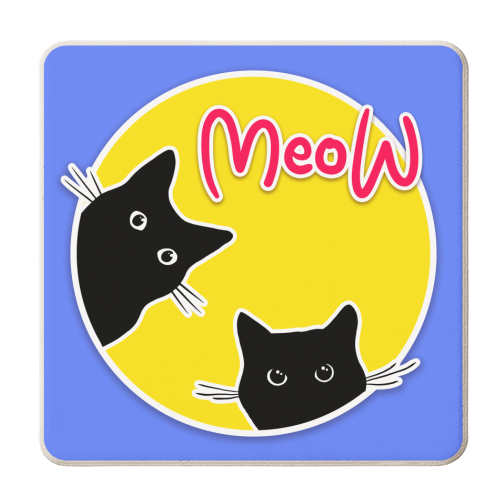 Meow - personalised beer coaster by Bite Your Granny