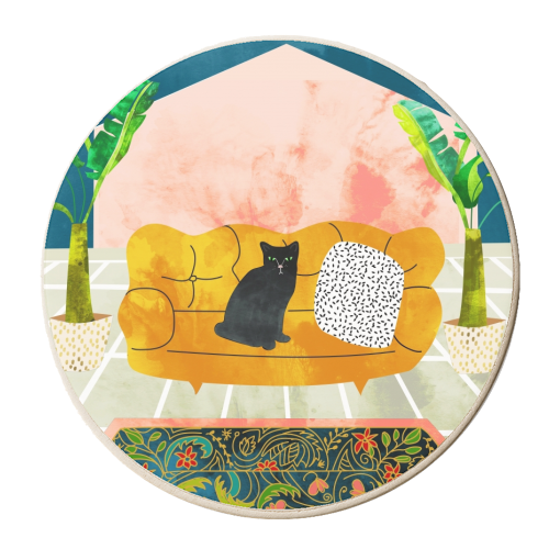 Meow - personalised beer coaster by Uma Prabhakar Gokhale