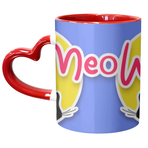 Meow - unique mug by Bite Your Granny