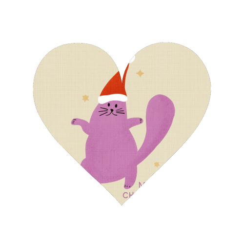 Meowy Christmas Cute Cat Santa Illustration - Magnet by Ania Wieclaw