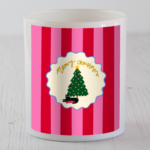 Meowy Christmas - scented candle by The Paper Tail