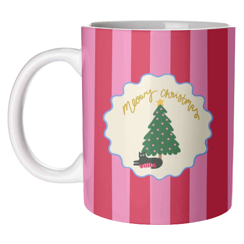 Meowy Christmas - unique mug by The Paper Tail