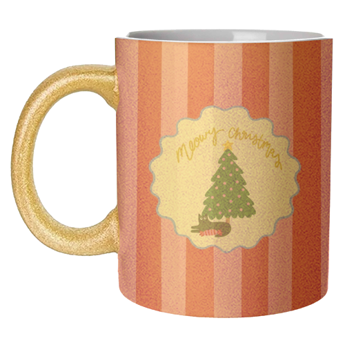 Meowy Christmas - unique mug by The Paper Tail