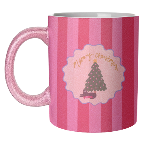 Meowy Christmas - unique mug by The Paper Tail