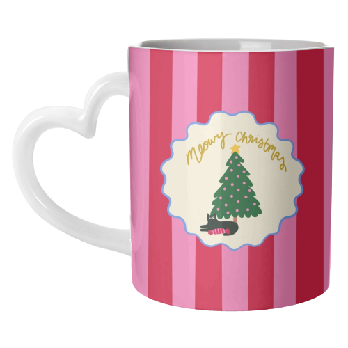 Meowy Christmas - unique mug by The Paper Tail