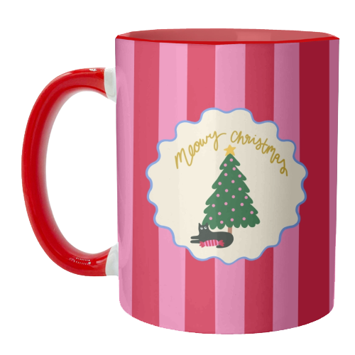 Meowy Christmas - unique mug by The Paper Tail