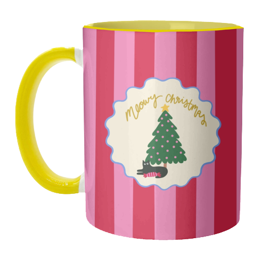Meowy Christmas - unique mug by The Paper Tail