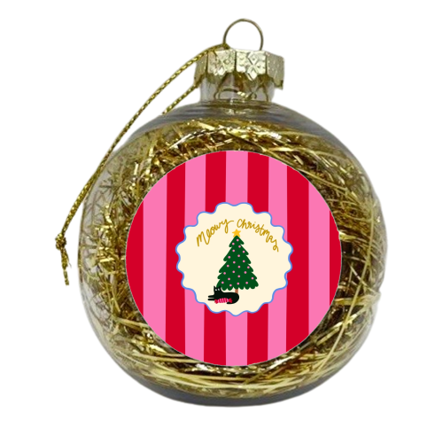 Meowy Christmas - xmas bauble by The Paper Tail