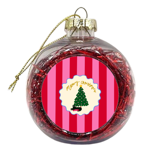 Meowy Christmas - xmas bauble by The Paper Tail