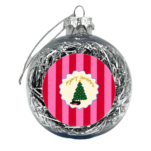 Meowy Christmas - xmas bauble by The Paper Tail