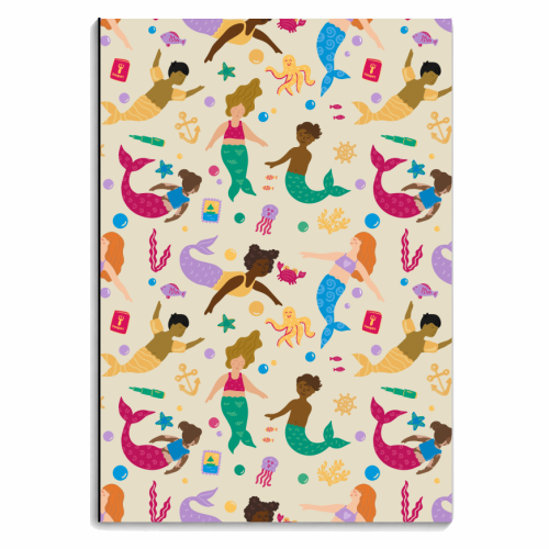 Merfolk Adventure - personalised A4, A5, A6 notebook by Lisa Wardle