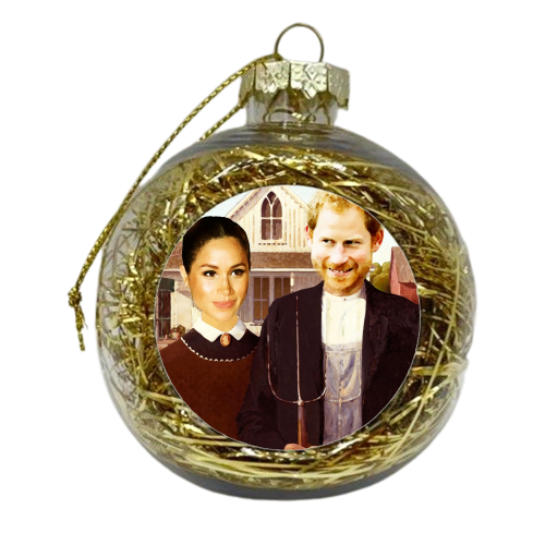 Merican Gothic - xmas bauble by Wallace Elizabeth