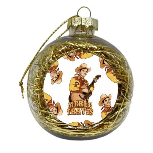 Merle Travis - xmas bauble by Daniel Cash