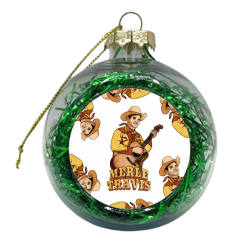 Merle Travis - xmas bauble by Daniel Cash