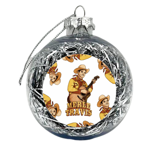 Merle Travis - xmas bauble by Daniel Cash