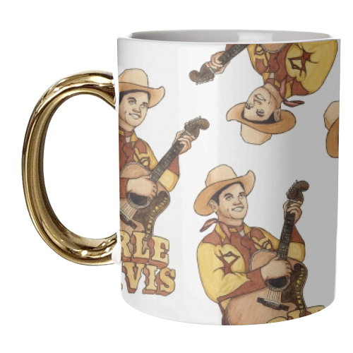 Merle Travis - unique mug by Daniel Cash