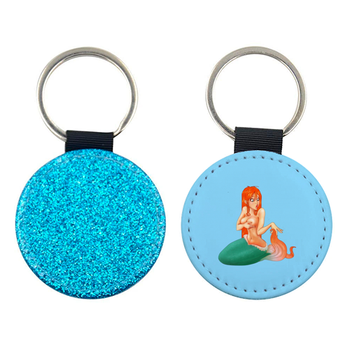 Mermaid Retro Pinup - keyring by MilkshakeandFries