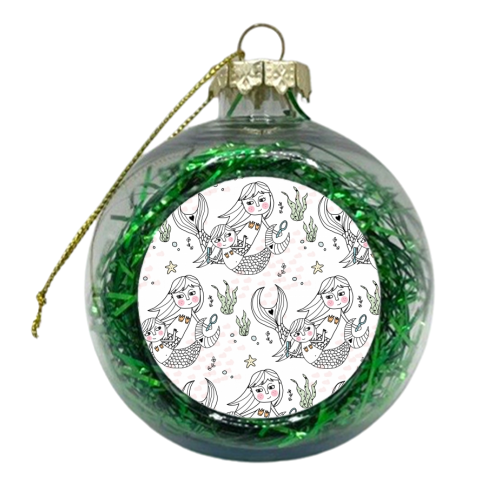Mermaids - xmas bauble by Nichola Cowdery