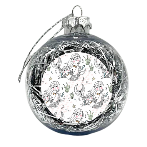 Mermaids - xmas bauble by Nichola Cowdery