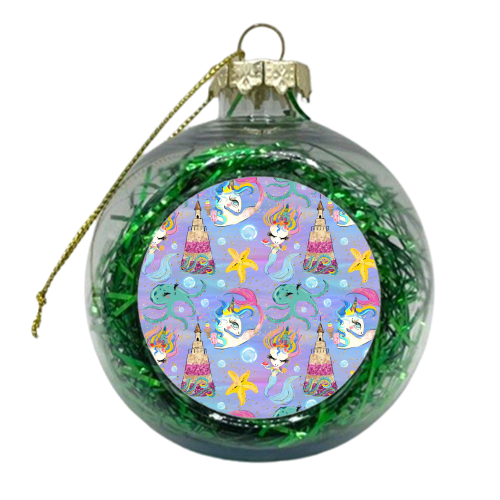 mermaids in the ocean - xmas bauble by Anastasios Konstantinidis