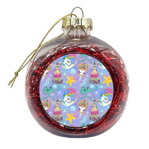 mermaids in the ocean - xmas bauble by Anastasios Konstantinidis