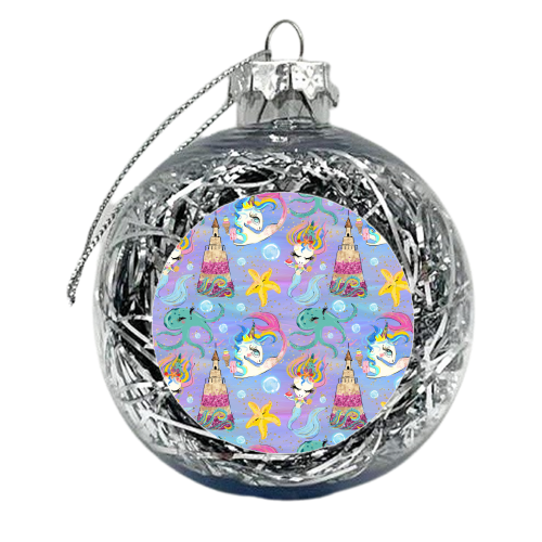 mermaids in the ocean - xmas bauble by Anastasios Konstantinidis