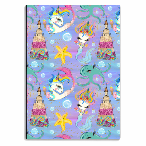mermaids in the ocean - personalised A4, A5, A6 notebook by Anastasios Konstantinidis
