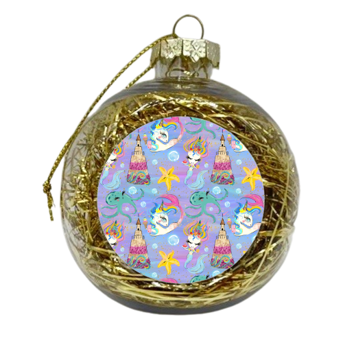 mermaids in the ocean - xmas bauble by Anastasios Konstantinidis