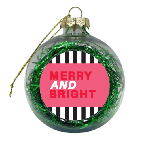 Merry & Bright - xmas bauble by The Boy and the Bear