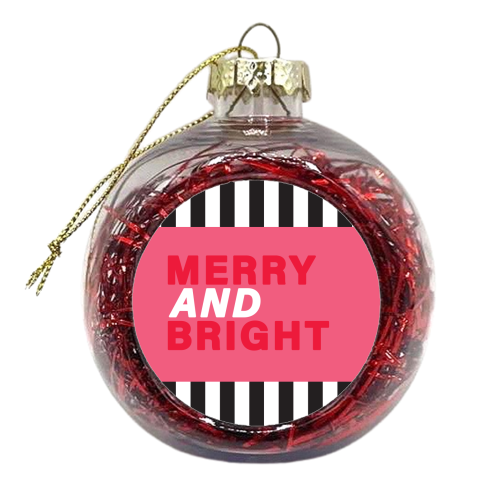 Merry & Bright - xmas bauble by The Boy and the Bear