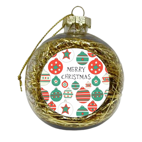 Merry Christmas - xmas bauble by Yazmin Brooks