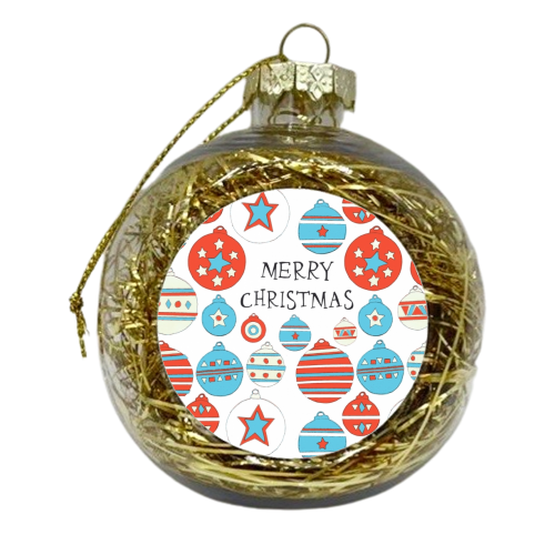 Merry Christmas - xmas bauble by Yazmin Brooks