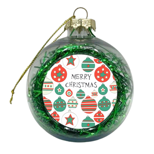 Merry Christmas - xmas bauble by Yazmin Brooks