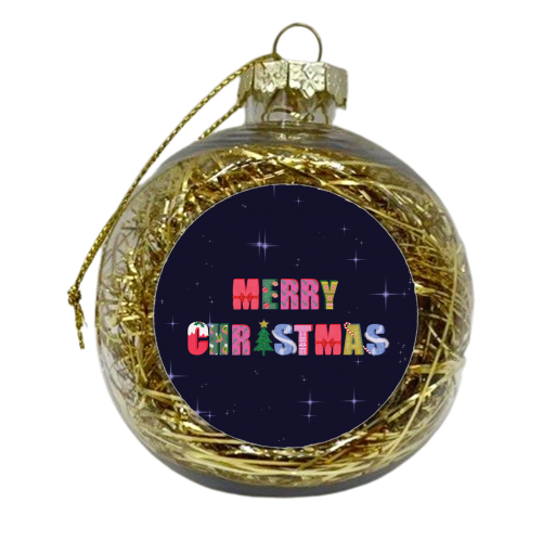 Merry Christmas - xmas bauble by Luxe and Loco