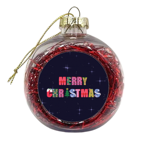 Merry Christmas - xmas bauble by Luxe and Loco
