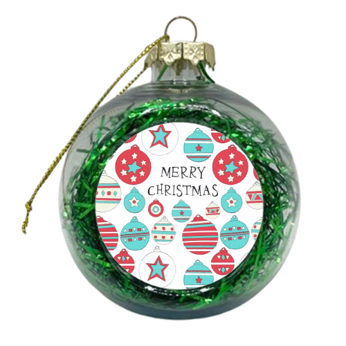 Merry Christmas - xmas bauble by Yazmin Brooks